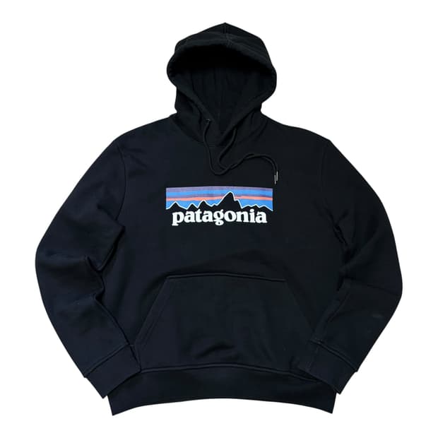 파타고니아 빅로고 기모 후드티