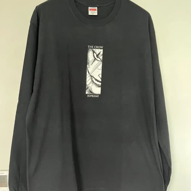 (XL) 슈프림 x 더 크로우 롱슬리브 티셔츠 블랙 - 21FW