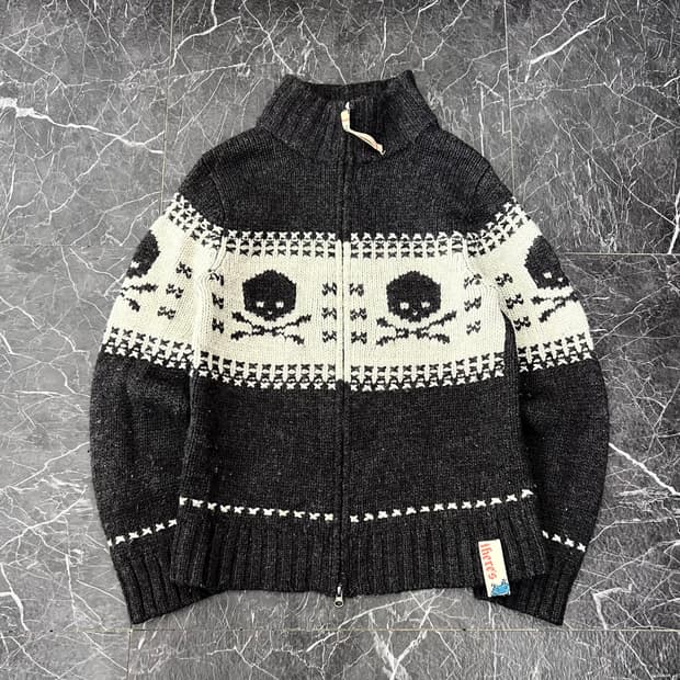 THEREs 헤비울 투웨이 니트 집업 자켓