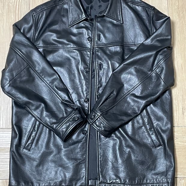 L) junko koshino leather carcoat