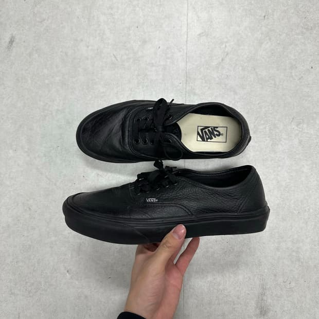 반스 어센틱 레더 블랙