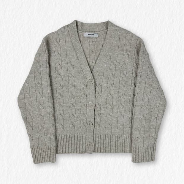 에잇세컨즈 케이블 니트 가디건