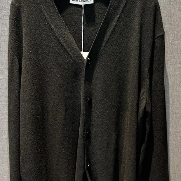 아워레가시 다크그레이 헤비터블 실크 가디건