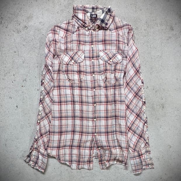 [L.G.B] 소매 셔링 버튼 셔츠