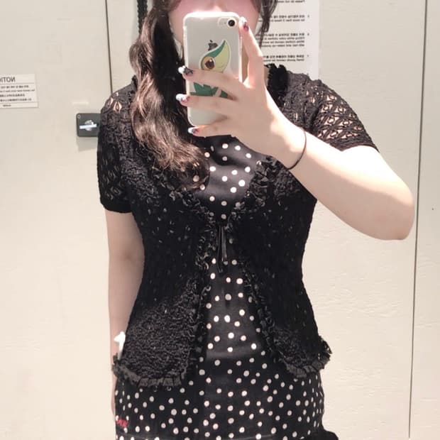 빈티지블랙도트니혼진 세트 모리 공겜