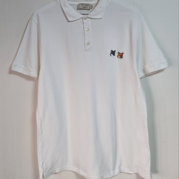 XL ) 메종키츠네 더블폭스헤드 아이보리 PK 반팔티