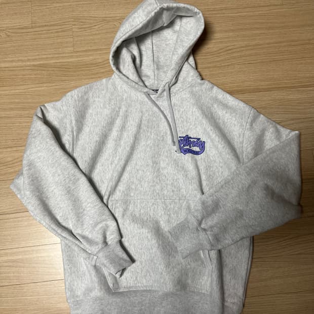 스투시 슬러거 후드 애쉬헤더 m