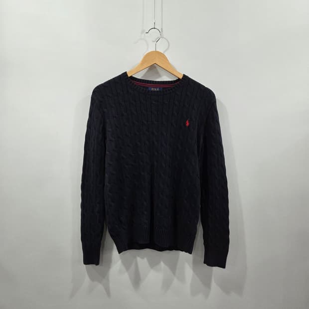 폴로랄프로렌 네이비 케이블 니트 XL(18/20)
