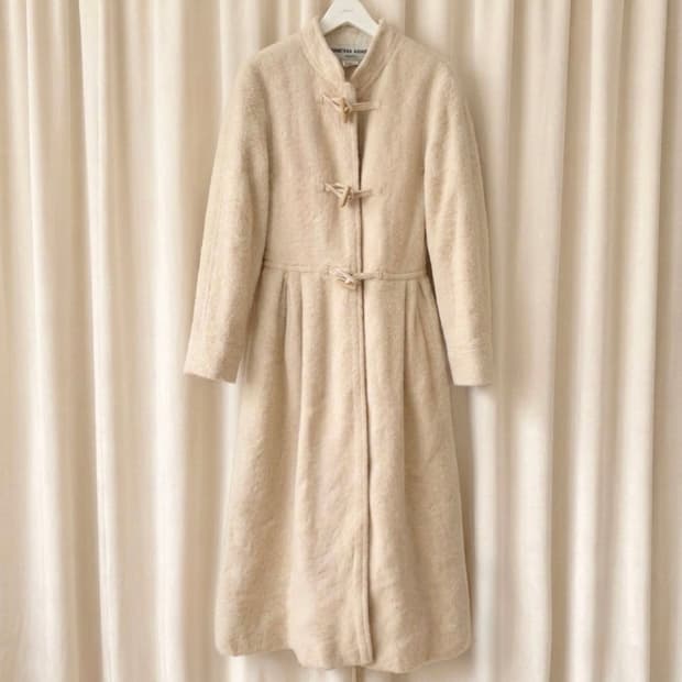 Oree오르에 프랑스 올드 빈티지 토글 맥시 코트 vintage coat