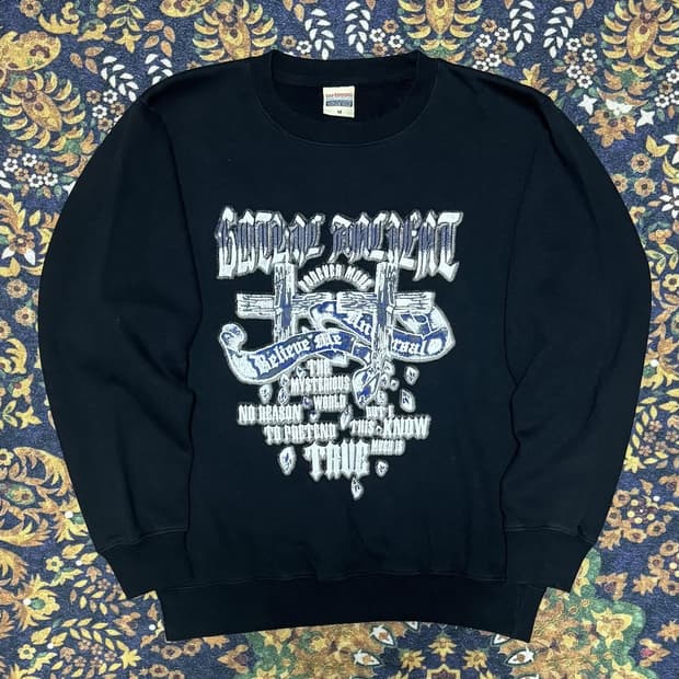 [재패니즈]GoldExperience Y2K 크로스 스웻셔츠