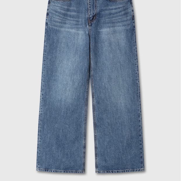 다이브인 WIDE FLARED DENIM PANTS (BLUE) 