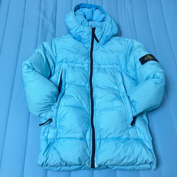 스톤아일랜드 크링클렙스 후드 퍄딩