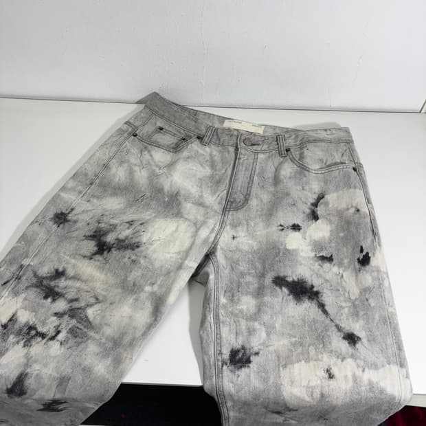 50 XL 페이탈리즘 세미와이드 타이다이 데님팬츠