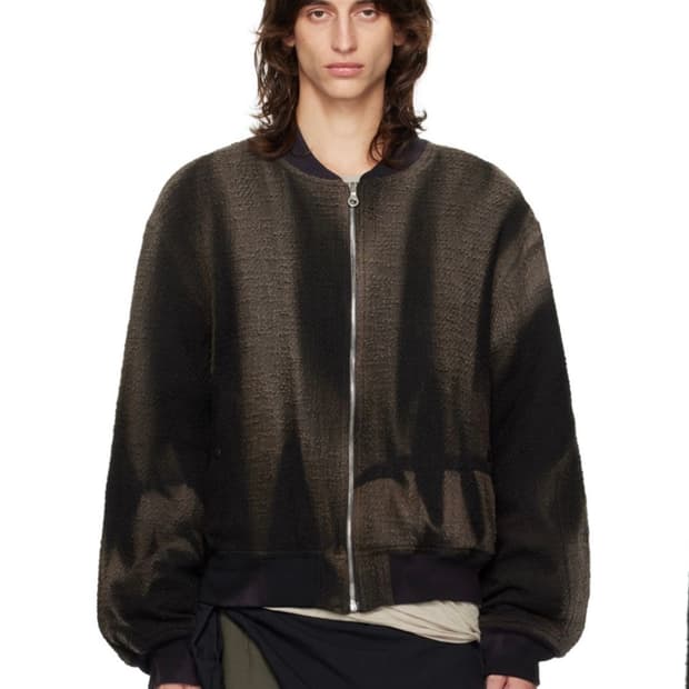 jiyongkim 24aw 선블리치 트위드 봄버 자켓 L