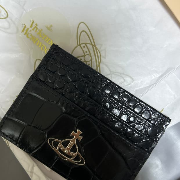 비비안 웨스트우드 크로커다일 카드 지갑(박스/보증서O, 실사용X)