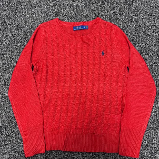 POLO 폴로 랄프로렌 여성 꽈배기 케이블 니트 L