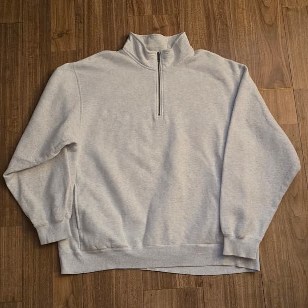 GU 지유 해비웨이트 하프집 풀오버 맨투맨 XXL