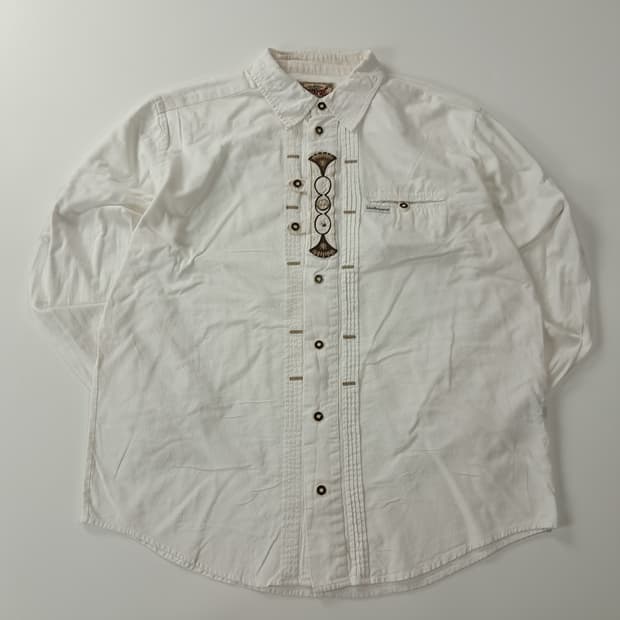 CK987 2XL 스토커포인트 90s 독일판 바바리안 롤업버튼 셔츠 남