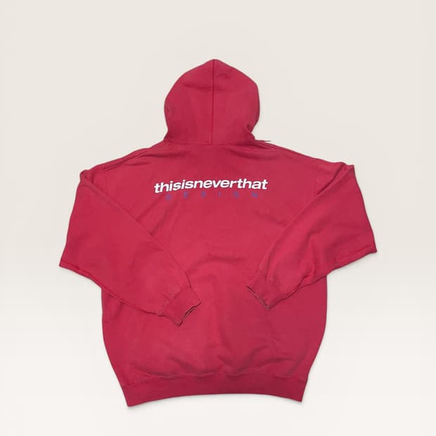 디네뎃 - 백프린팅 마젠타 후드티 (XL - XXL 추천)