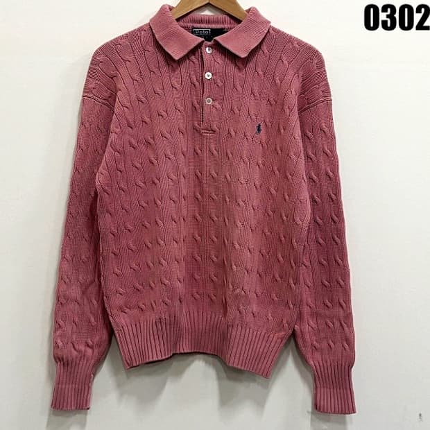 폴로 랄프로렌 케이블 니트 카라 스웨터 95 0302 
