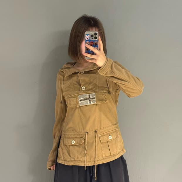 Napapijri pocket detail anorak hoodie