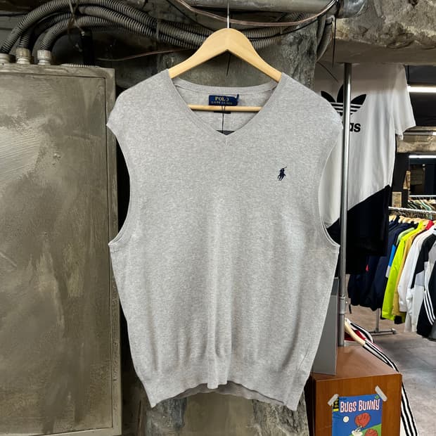 폴로 랄프로렌 니트 베스트 연그레이 M #csz2541