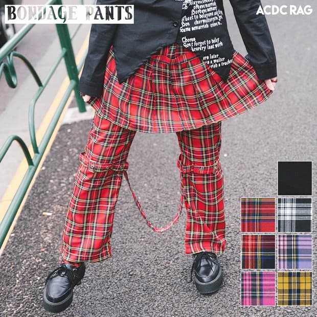 Ac/dc rag bondage pants tatan red