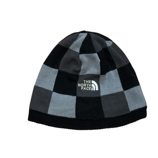 노스페이스 체크 니트 비니