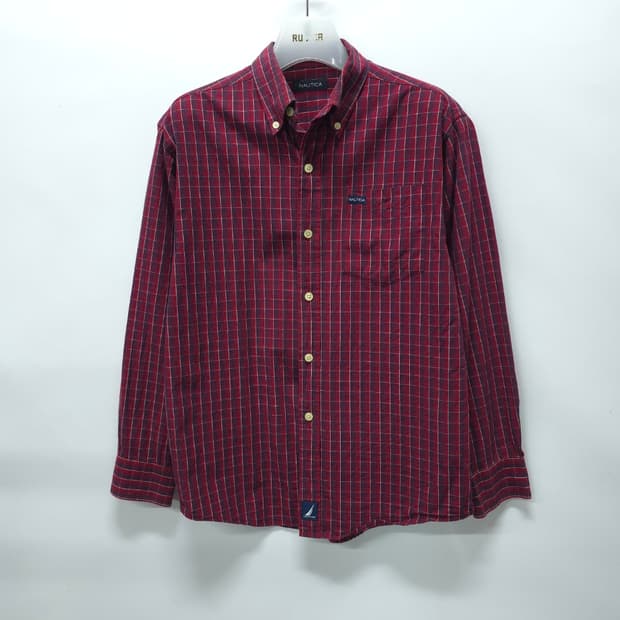노티카(NAUTICA) 라벨로고 체크셔츠 ( 55~55반 )