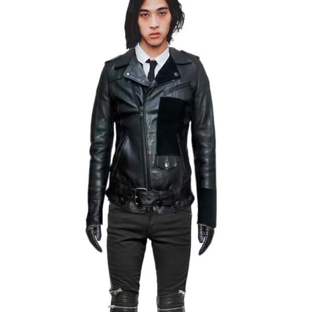 Each x other 양가죽 & 소가죽 슬림핏 레더자켓