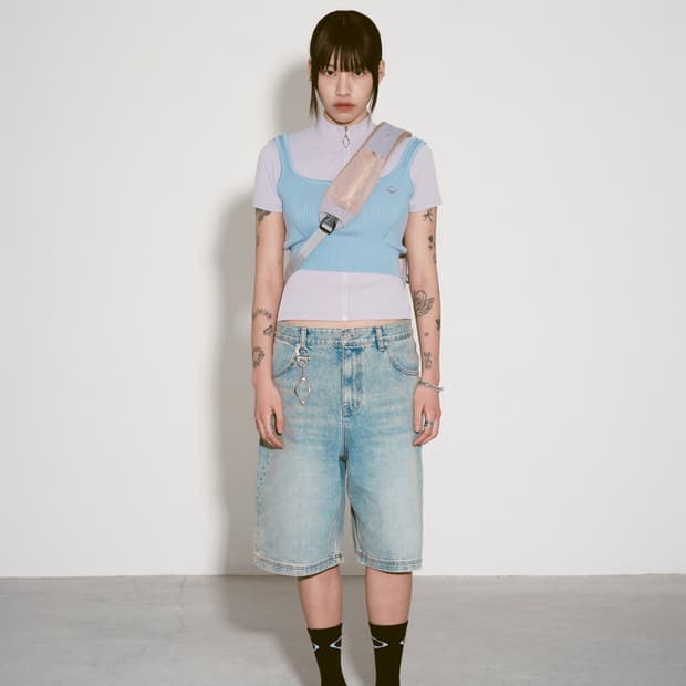 미스치프 데님 버뮤다 팬츠