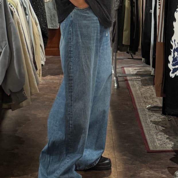 자라 루이지 배기 데님팬츠 34