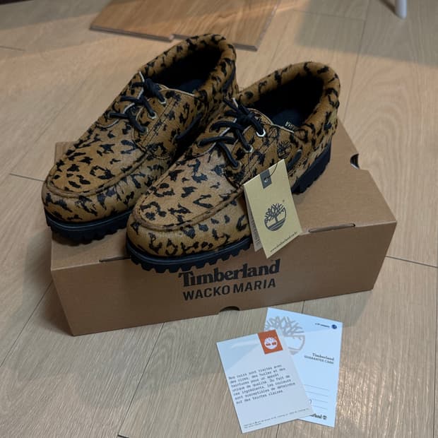 [250] 팀버랜드 x 와코마리아 3 아이 어센틱 보트 슈즈 레오파드