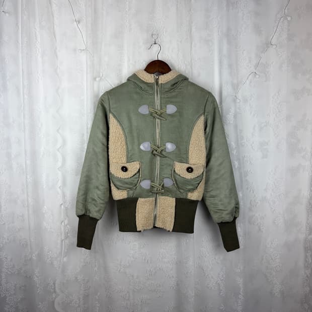 Sherpa Mix Duffle Crop Jacket