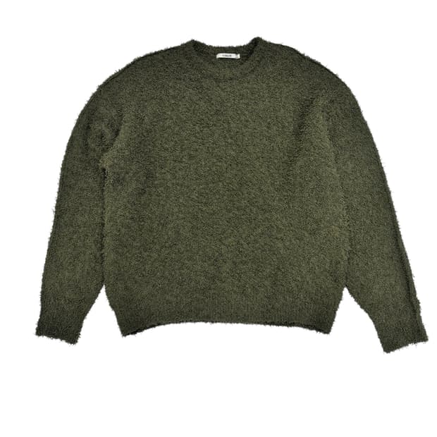 키뮤어 부클 테일 크루넥 니트