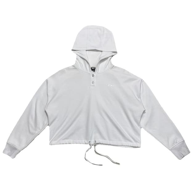 DKNY 크롭 후드티 화이트 XL