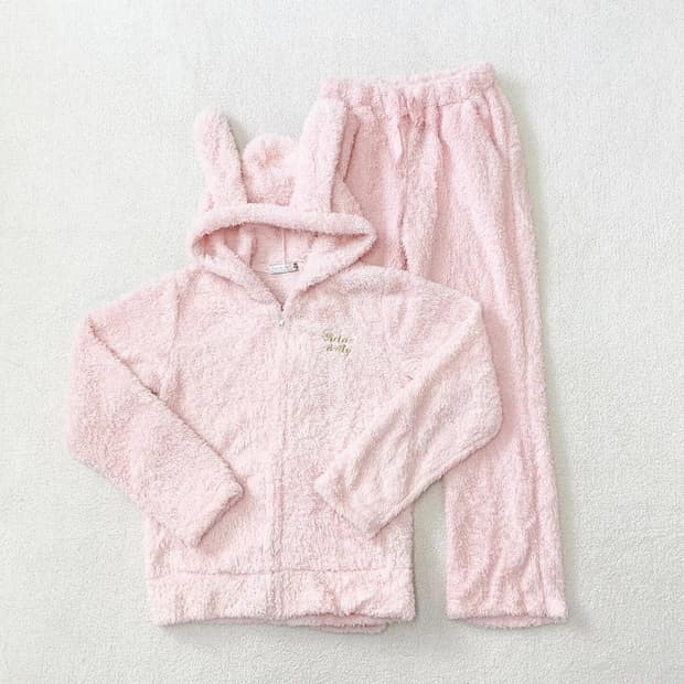 우사미미 핑크 룸웨어 세트