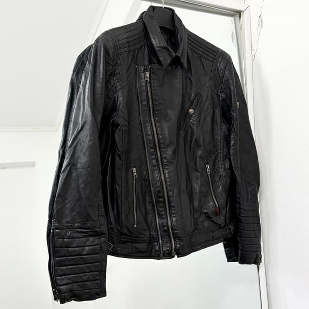 Dirty-12 양가죽 더블집업 라이더 자켓