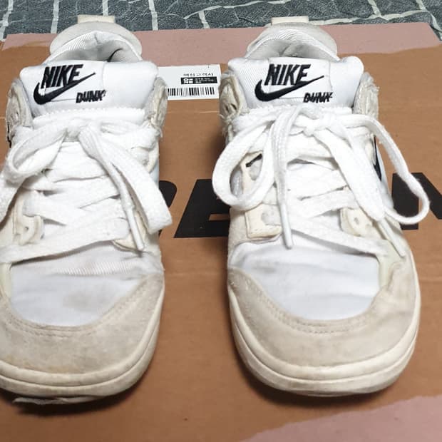 나이키 덩크로우 디스럽트2 화이트 라이트본 (230)