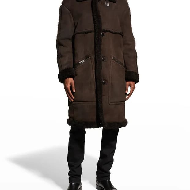 톰포드 23FW 롱 시어링 코트 52 (모델명: O1SM1STK1224)