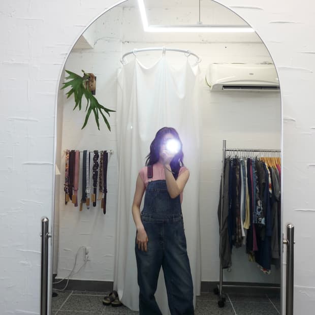 Deep blue denim overall