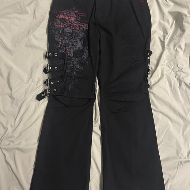 매드펑크 로우라이즈 부츠컷 팬츠