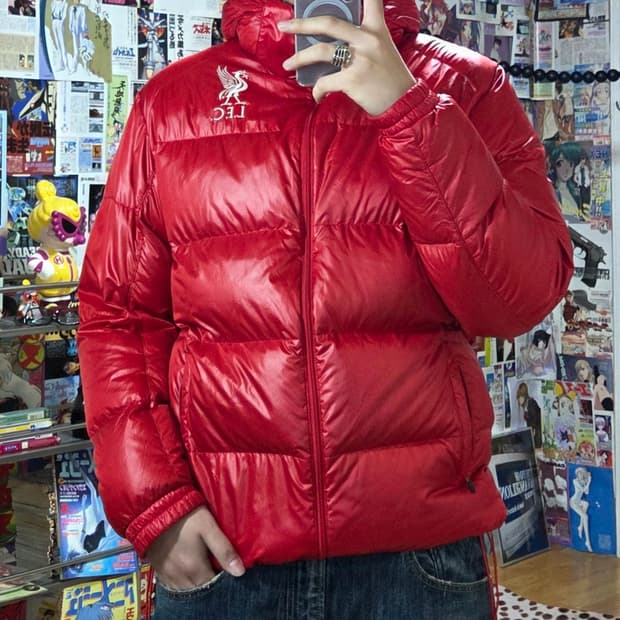 아디다스 리버풀 레드 구스 다운 패딩