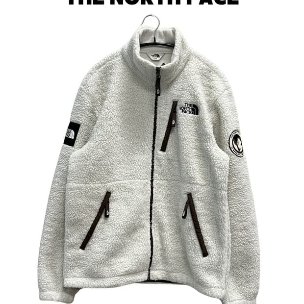 노스페이스 화이트라벨 양털 플리스 셰르파 집업 자켓 아이보리/브라운