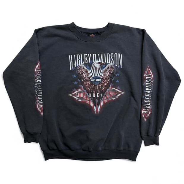 00s 할리 데이비슨 모터사이클 이글 스웻셔츠 