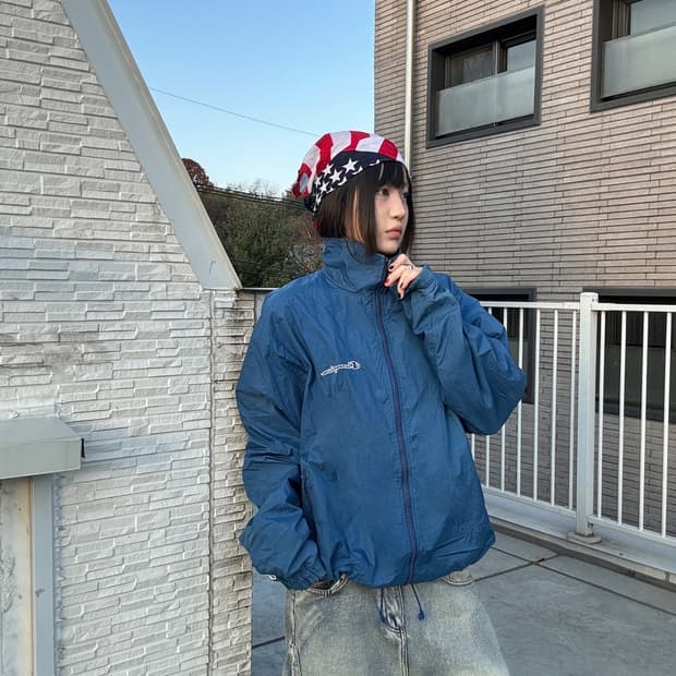 90s 올드스쿨 CHAMPION 나일론 윈드브레이커