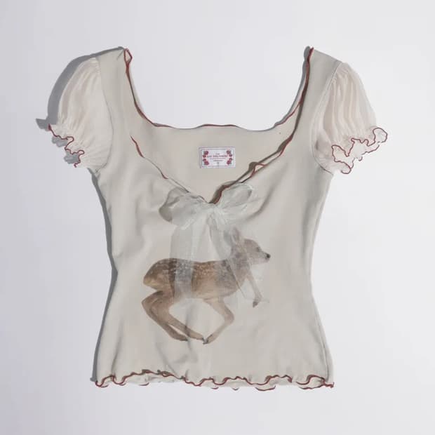 스컬프터 Puff Sleeve Top Cream