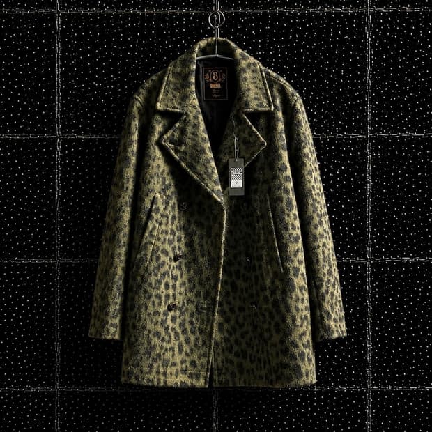 Diesel 레오파드 더블 코트