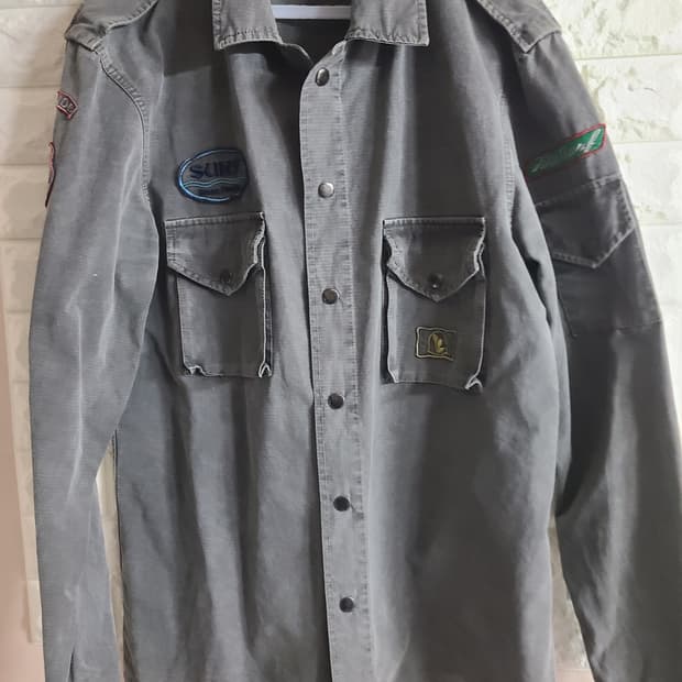 밀리터리 스타일 셔츠 남방(라지)