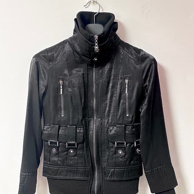 세실맥비 더블카라 나일론 집업점퍼